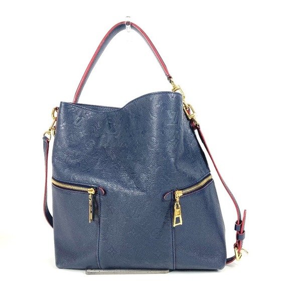 LOUIS VUITTON Navy Monogram Leather Shoulder Bag - Picture 1 of 16
